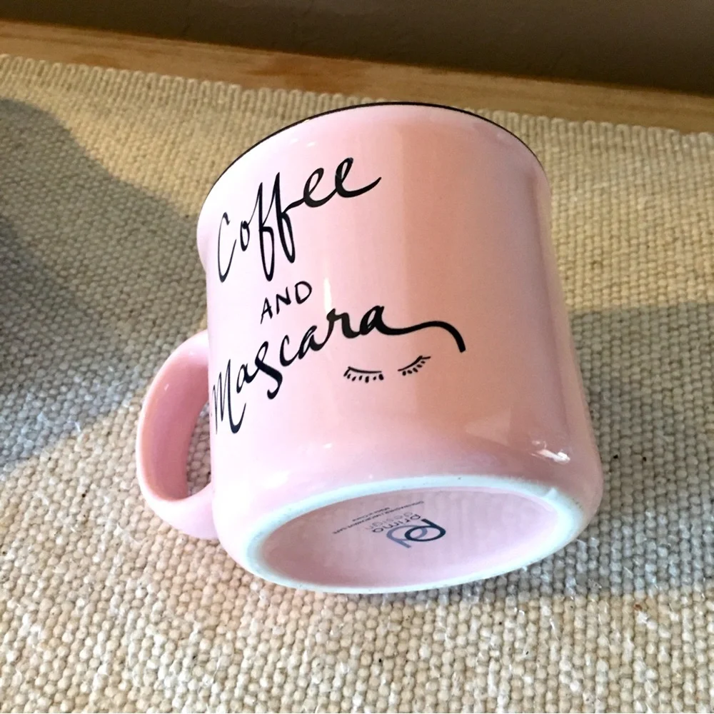 Coffee mascara coffee tea mug cup pink wedding bride bridal gift preppy dorm